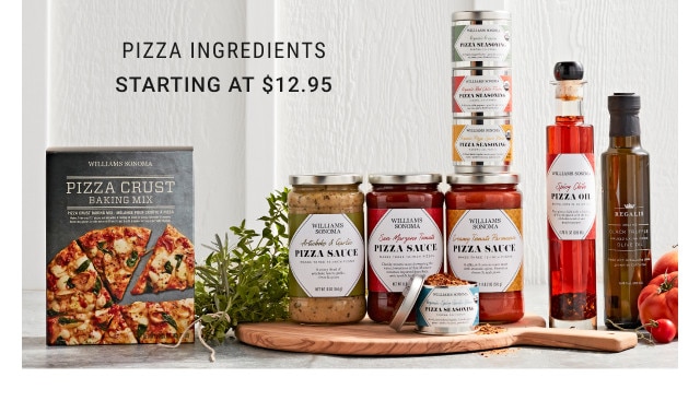 Pizza ingredients. Starting at $12.95.