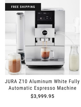 free shipping. JURA Z10 Aluminum White Fully Automatic Espresso Machine. $3,999.95.