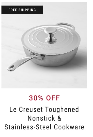 30% Off Le Creuset Toughened Nonstick & Stainless-Steel Cookware