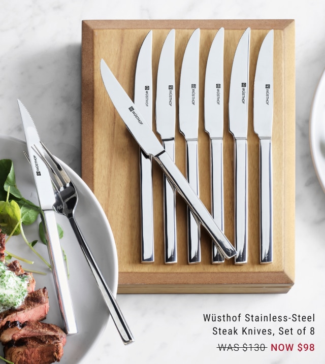 Wüsthof Stainless-Steel Steak Knives, Set of 8 NOW $98