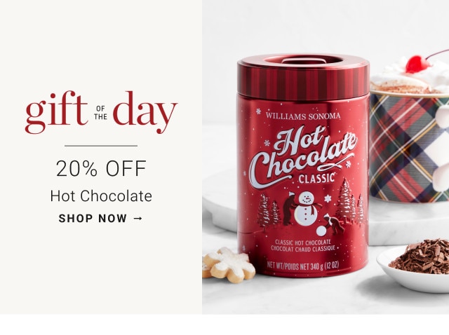 Gift of the Day. 20% Off. Hot Chocolate. shop now →