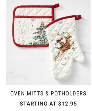 Oven Mitts & Potholders. Starting at $12.95.