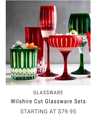 Glassware Wilshire Cut Glassware Sets Starting at $79.95