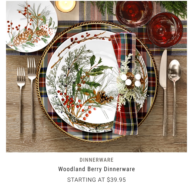 Dinnerware Woodland Berry Dinnerware Starting at $39.95