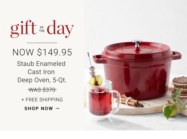 NOW $149.95 - Staub Enameled Cast Iron Deep Oven, 5-Qt. + Free Shipping - shop now