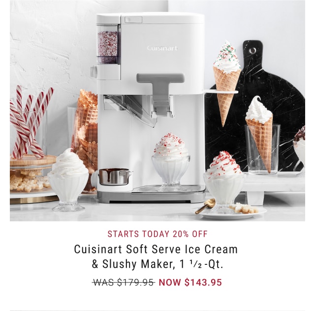 Cuisinart Soft Serve Ice Cream & Slushy Maker, 1 1/2 -Qt. - NOW $143.95