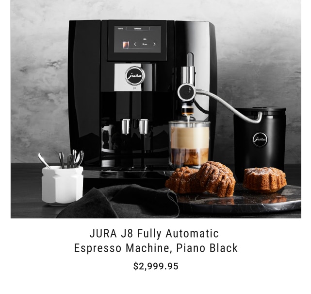 JURA J8 Fully Automatic Espresso Machine, Piano Black - $2,999.95