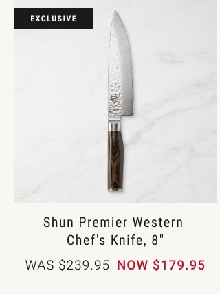 Shun Premier Western Chef's Knife, 8" - NOW $179.95