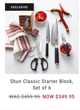 Shun Classic Starter Block, Set of 6 - NOW $349.95