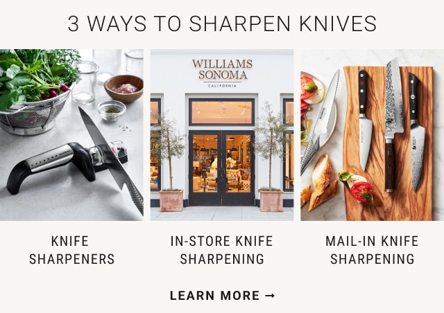 3 ways to sharpen knives - LEARN MORE