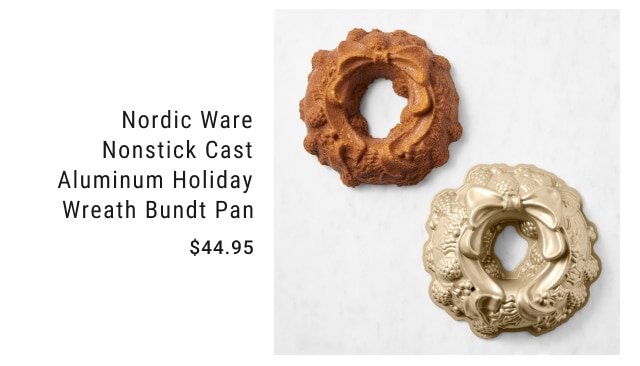 Nordic Ware Nonstick Cast Aluminum Holiday Wreath Bundt Pan $44.95