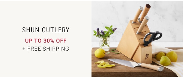 Shun Cutlery up to 30% off + Free SHipping