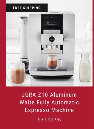 FREE SHIPPING. JURA Z10 Aluminum White Fully Automatic Espresso Machine. $3,999.95.