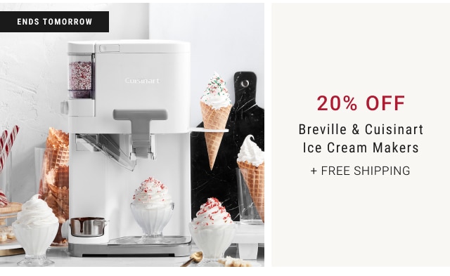 20% off Breville & Cuisinart Ice Cream Makers + Free Shipping