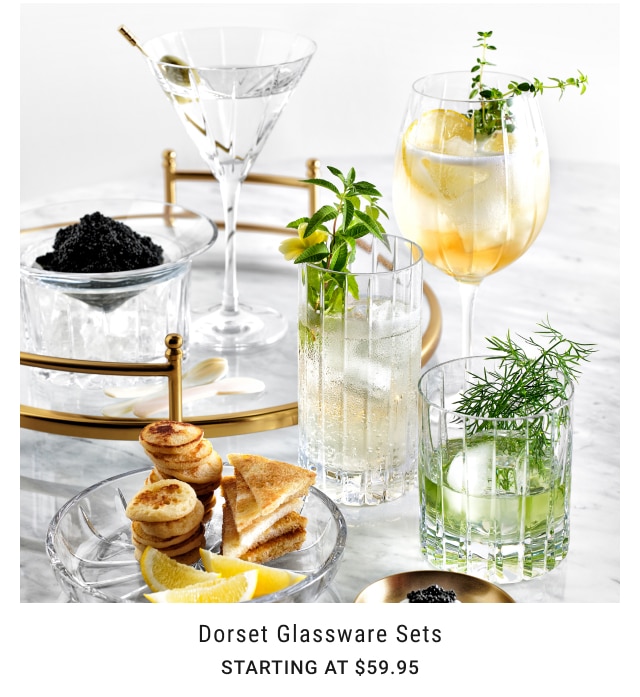 Dorset Glassware Sets Starting at $59.95