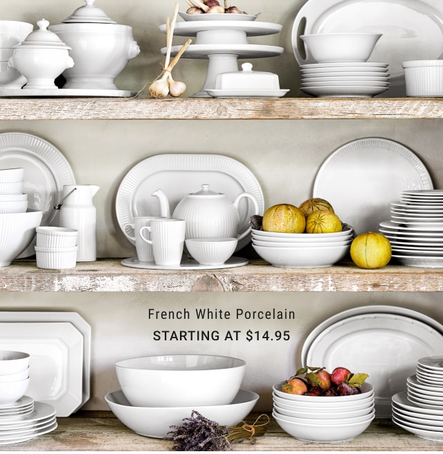 French White Porcelain Starting at $14.95