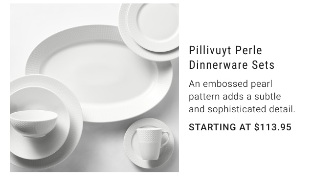 Pillivuyt Perle dinnerware sets Starting at $113.95