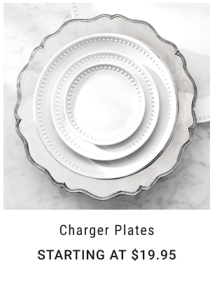 Charger Plates Starting at $19.95