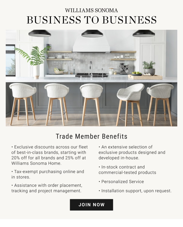 Williams Sonoma Business to Business - Join Now