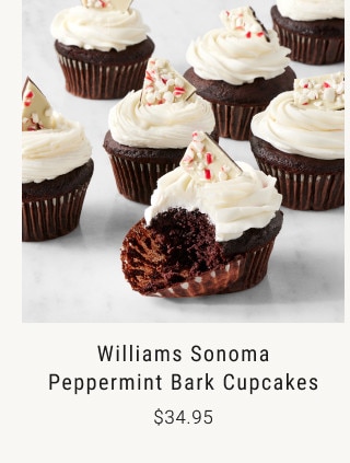 Williams Sonoma Peppermint Bark Cupcakes. $34.95.