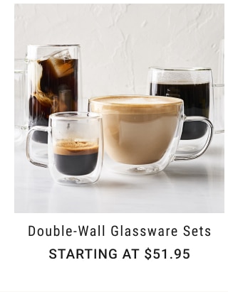 Double-Wall Glassware Sets Starting at $51.95