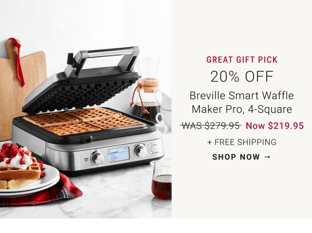 20% Off Breville Smart Waffle Maker Pro, 4-Square - Now $219.95 + Free Shipping - shop now