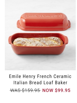 Emile Henry French Ceramic Italian Bread Loaf Baker - NOW $99.95