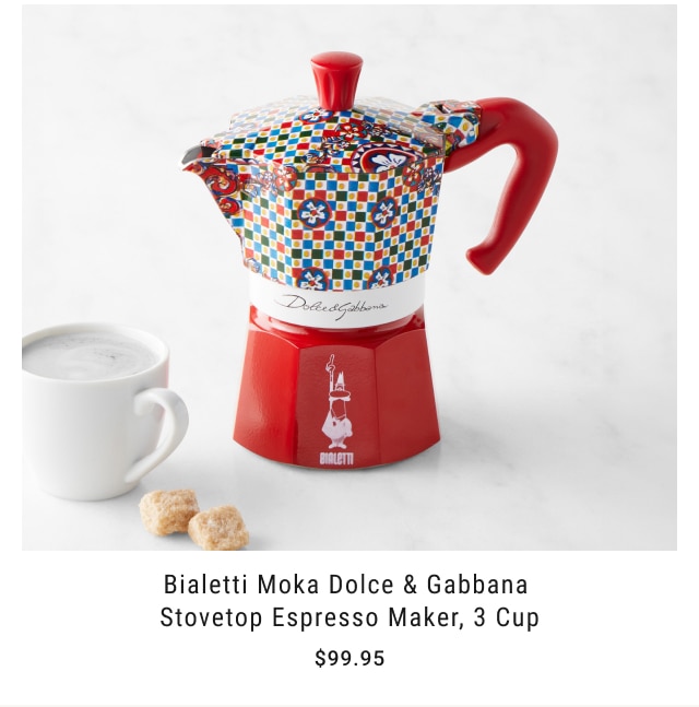 Bialetti Moka Dolce & Gabbana Stovetop Espresso Maker, 3 Cup $99.95