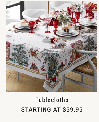 Tablecloths Starting at $59.95