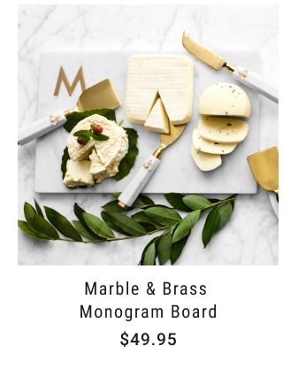 Marble & Brass Monogram Board $49.95