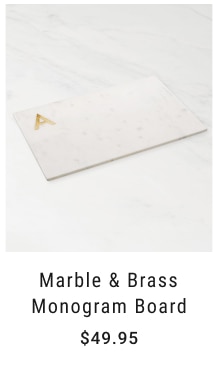 Marble & Brass Monogram Board $49.95