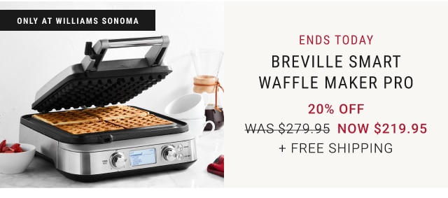 Breville Smart Waffle Maker Pro 20% off NOW $219.95 + free Shipping