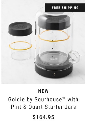Free Shipping. New. Goldie by Sourhouse with Pint & Quart Starter Jars. $164.95.
