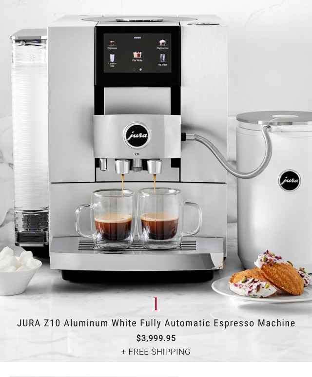 JURA Z10 Aluminum White Fully Automatic Espresso Machine - $3,999.95 + Free shipping