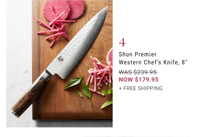 Shun Premier Western Chef’s Knife, 8" - NOW $179.95 + Free shipping