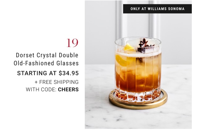 Dorset Crystal Double Old-Fashioned Glasses - Starting at $34.95 + Free shipping with code: cheers