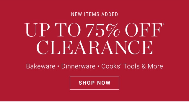 up to 75% off clearance - shop now