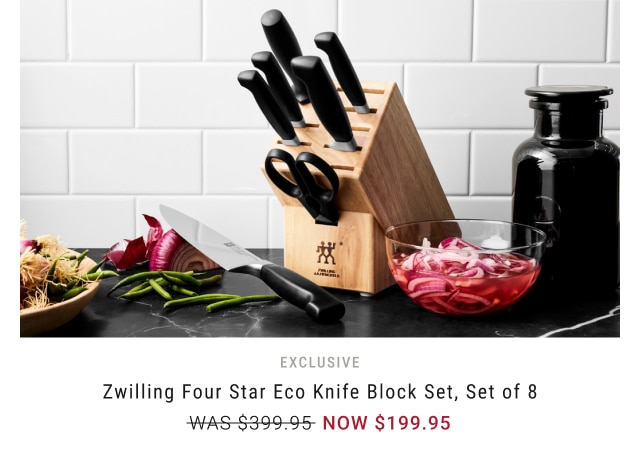 Zwilling Four Star Eco Knife Block Set, Set of 8 - NOW $199.95