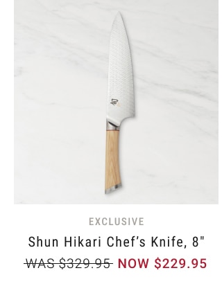 Shun Hikari Chef’s Knife, 8" - NOW $229.95