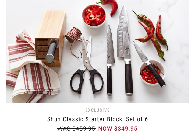 Shun Classic Starter Block, Set of 6 - NOW $349.95