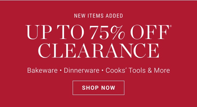 up to 75% off clearance - shop now