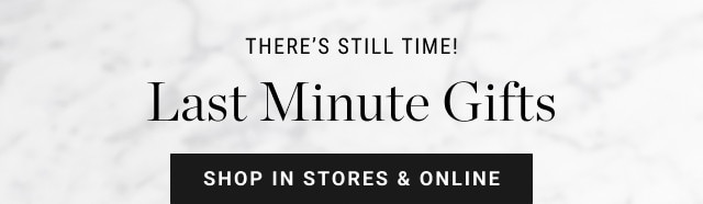 There's still time! Last minute Gifts. SHOP IN STORES & ONLINE.