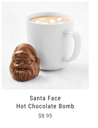 Santa Face Hot Chocolate Bomb $8.95