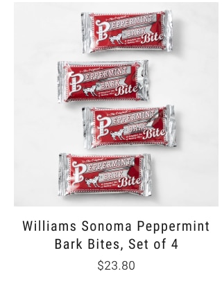 Williams Sonoma Peppermint Bark Bites, Set of 4 $23.80