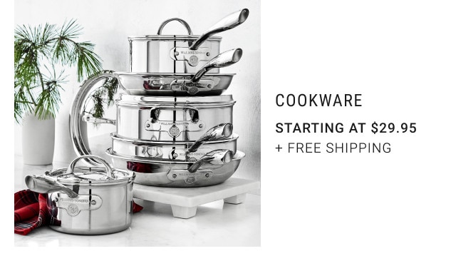 Cookware. Starting at $29.95. + Free shipping. 