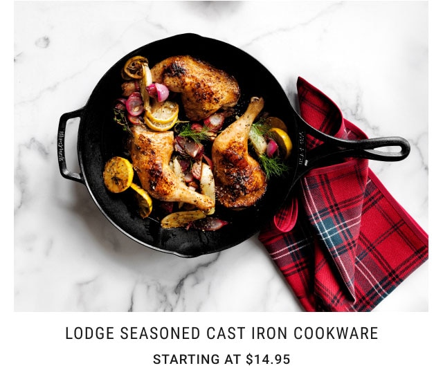 Lodge Seasoned Cast Iron Cookware - Starting at $14.95