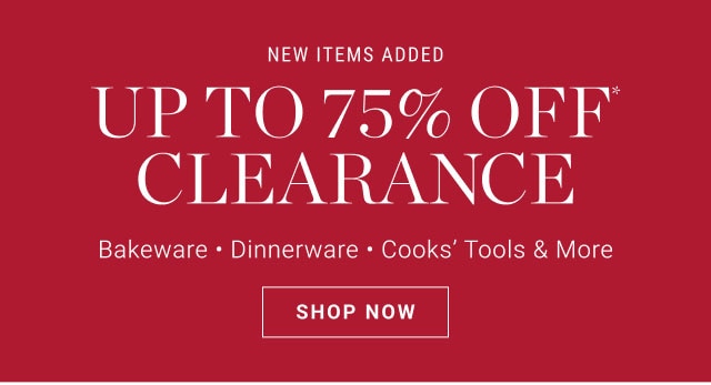 up to 75% off clearance - shop now