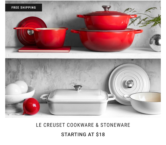 Le Creuset Cookware & Stoneware Starting at $18