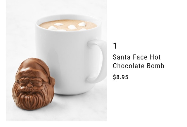 1. Santa Face Hot Chocolate Bomb. $8.95.