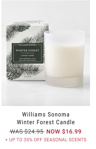 Williams Sonoma Winter Forest Candle - NOW $16.99 + up to 35% OFF Seasonal Scents